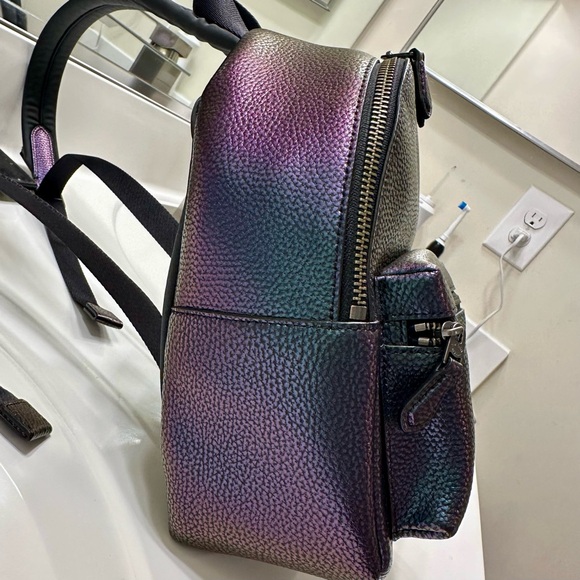 Coach Hologram Oil Slick Charlie Mini Backpack - Picture 7 of 17